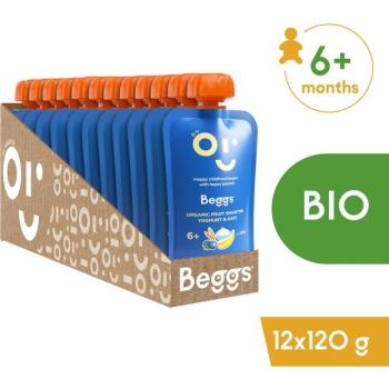 Beggs Organic Smoothie gyümölccsel, joghurttal és zabpehellyel 12×120 g kép