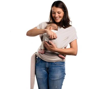 Boba Wrap Bio elasztikus babahordozó kendő újszülötteknek (15 kg), bézs kép