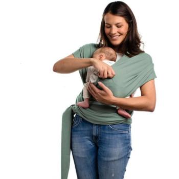 Boba Wrap rugalmas hordozókendő újszülötteknek (15 kg), zöld kép