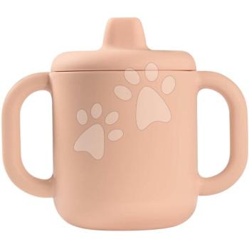 Bögre kisbabáknak Silicone Learning Cup Pink Beaba fedővel inni tanuláshoz 8 hó-tól rózsaszín kép