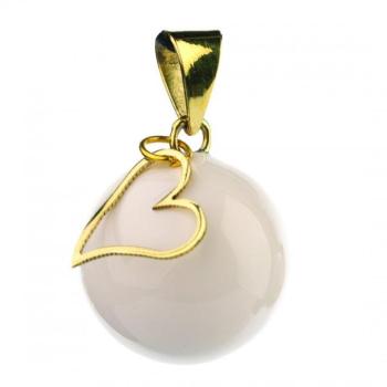 Bola Essentials White with heart charm kép