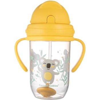 Canpol Babies csepegésmentes ivópohár súllyal ellátott szívószállal Exotic Animals 270 ml, sárga kép