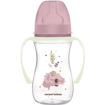Canpol babies Sleepy Koala EasyStart kólika elleni cumisüveg 240 ml, rózsaszín kép