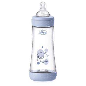 CHICCO Antikolikos csecsemő cumisüveg Perfect5 300 ml fiú gyors folyású 4m+ kép