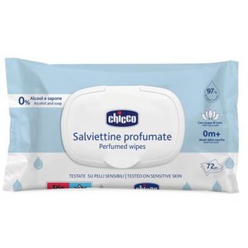 CHICCO Gyermek nedves törlőkendő finoman illatosított 72 db kép