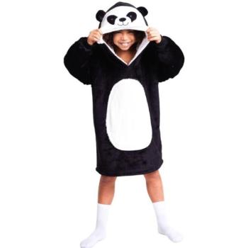 Cozy Noxxiez CH326 Panda - meleg TV pulóver takaró kapucnival 7-12 éves gyerekeknek kép