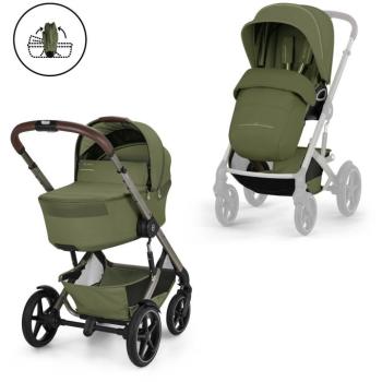 Cybex Talos S Lux TPE + összecsukható mózeskosár - Moss Green/khaki kép