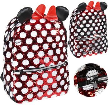 Disney Minnie Mouse hátizsák Aranyos Stílusos flitteres 40 cm