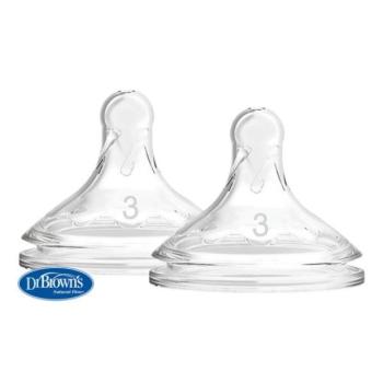 DR.BROWN'S Bottle cumi Opció + széles nyakú 6m + szilikon 2db kép