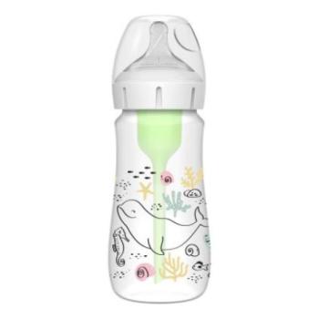 Dr. Brown’s Csecsemő üveg Óceán options+ Széles nyakú 270 ml Anti-colic – 1 db (WB91009-INT kép
