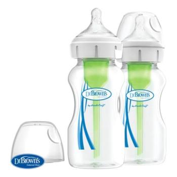 DR.BROWN'S Palack antikólic Opciók + széles nyakú 2x270 ml műanyag kép