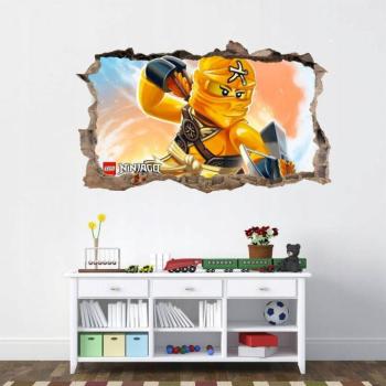 Egyedi poszterszerű falmatrica gyerekszobába Ninja Go karakterrel 120 x 74 cm kép