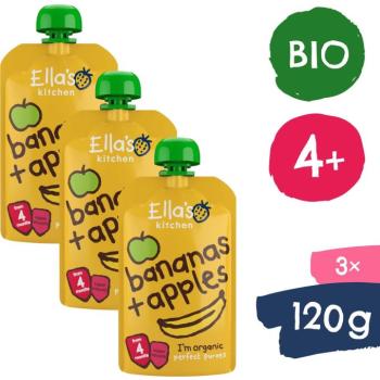 Ella's Kitchen BIO - Alma és banán, 3× 120g kép