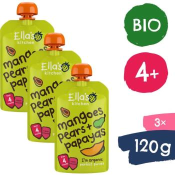 Ella's Kitchen BIO Mango, körte és papaya (3×120 g) kép