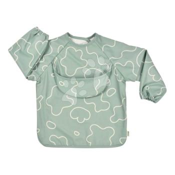 Előke 2in1 Bib with Removable Sleeves Sage Green Beaba levehető ujjú vízálló zöld 4 hó-tól kép