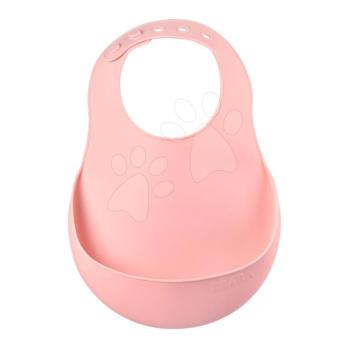 Előke gyerekeknek Silicone Bib Beaba Old Pink Beaba puha szilikonból gombokkal rózsaszín 0 hó-tól kép
