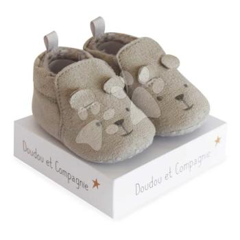 Első papucs újszülött részére Baby Socks Grey Doudou et Compagnie ajándékcsomagolásban szürke 0-6 hó kép