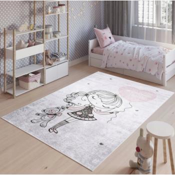 Emma Gyerekszőnyeg Cuki lufis lány Szélesség: 120 cm | Hosszúság: 170 cm kép