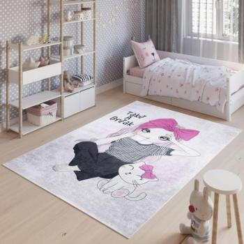 Emma Gyerekszőnyeg Teázó lány cuki cicával Szélesség: 140 cm | Hossz: 200 cm kép