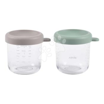 Étel­tároló készlet Sage Green Gazelle Beaba 250 ml 2 db minőségi üvegből kép