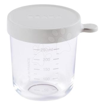 Ételtárololó doboz Beaba Light Mist 250 ml minőségi üvegből szürke 4 hó-tól kép