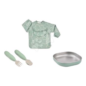 Étkészlet First Meals Gift Set Sage Green Beaba 4 részes rozsdamentes acél étkezőszett díszdobozos csomagolásban zöld 4 hó-tól kép