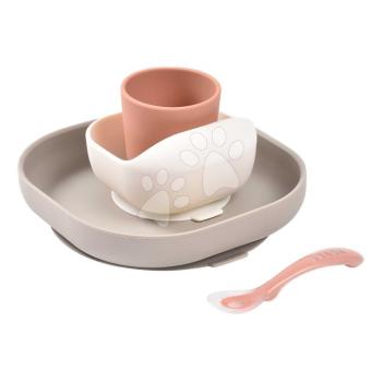 Étkészlet Silicone Meal Set Terracotta Gazelle Beaba szilikonból 4 részes barnás-narancssárga 4 hó-tól kép