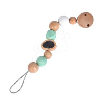 Fa cumitartó lánc Bio 100% Natur Baby Pure Dummy Chain Eichhorn gyöngyökkel 19 cm 0 hó-tól kép