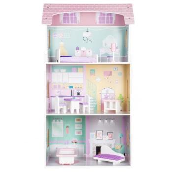 Fából készült babaház + bútorok High Berry rezidencia ECOTOYS kép