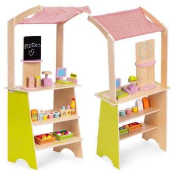 Fából készült gyermekpiaci stand kép