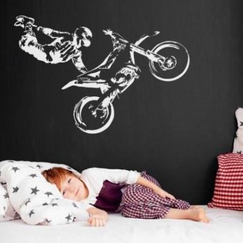 Cross motor motívummal ellátott, dekoratív falmatrica kép