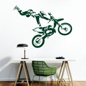 Cross motor motívumú, dekoratív matrica kép