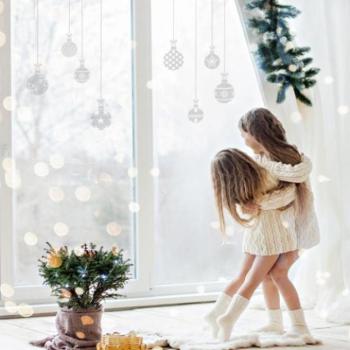 Karácsonyi matrica készlet, díszgömb formájában kép