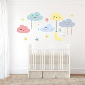 Falmatrica gyerekszobába Felhők 200 x 105 cm kép