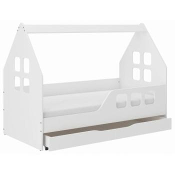 Fehér gyerekágy ház fiókkal - 160x80 P kép