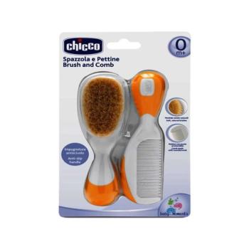 Chicco fésű és kefe - narancs kép