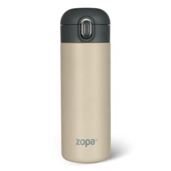 Folyadék termosz szilikon fogantyúval 400 ml, Cookie beige kép