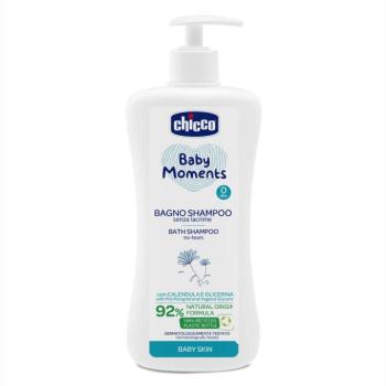 CHICCO Haj- és testsampon Baby Moments adagolóval 92% természetes összetevők 750 ml kép
