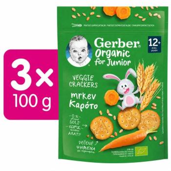 GERBER Organic kréker, sárgarépás, 3x100g kép