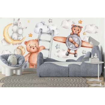 Gyerek falmatrica Cuki macik 80 x 160 cm kép