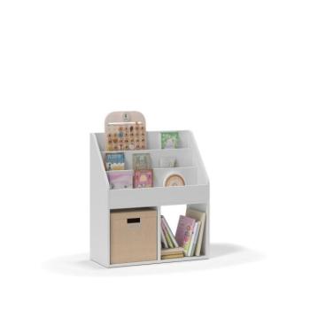 Gyerek fehér Montessori könyvespolc tárolóhellyel - TEDI kép