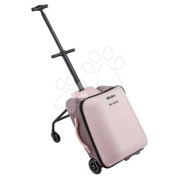 Gyereküléses gurulós bőrönd Carry-On Suitcase With Child Seat Luggage Eazy Sorbet Beaba 2in1 kiegészítő kerekekkel a stabilitásért 22 l terhelhetőség akár 100 kg rózsaszín