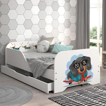 Gyermekágy 140 × 70 cm matraccal és ráccsal – COOL DOG kép
