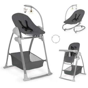 HAUCK Sit N Relax 3in1 etetőszék, székmagasító és pihenőszék, sötétszürke kép