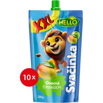 HELLO XXL tasakos gyümölcspüré - mangó, 10×200 g kép