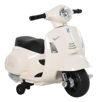 HOMCOM Elektromos gyerekmotor vespa, LED fénnyel, hanggal, 18-36 hónapos korú, fehér kép