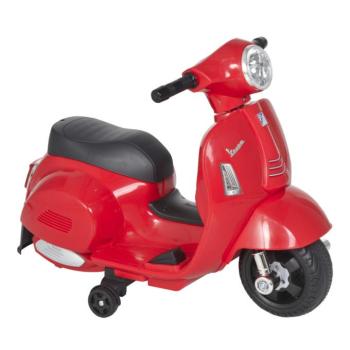 HOMCOM Elektromos gyerekmotor vespa, LED fénnyel, hanggal, 18-36 hónapos korú, piros kép