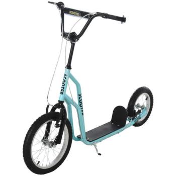 HOMCOM Gyerek roller, kick roller, city roller, kickboard pneumatikus gumikkal, égkék kép