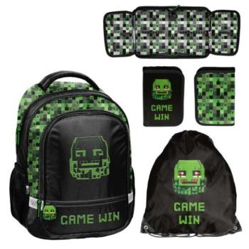 Iskolai 3 darabos hátizsák, táska és tolltartó szett PIXEL MASK kép