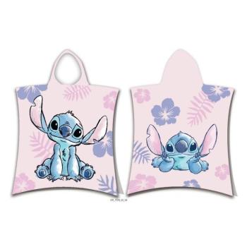 Jerry Fabrics Lilo és Stitch Strandtörölköző / poncsó, rózsaszín, 50×115 cm kép